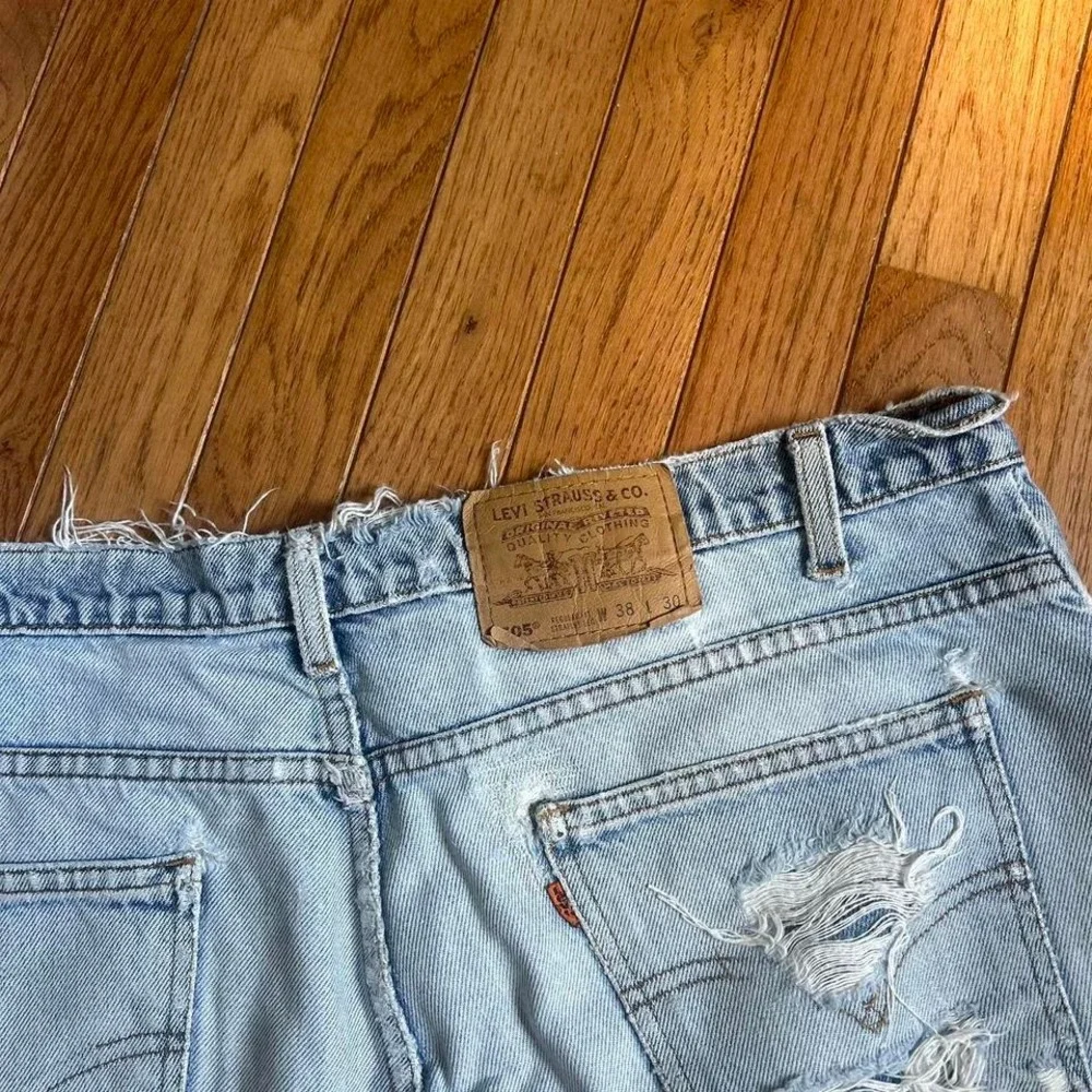 Vintage Levi's‎ Patch Work Orange Tab Jean Shorts